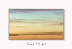Samsung Frame TV Art, Evening Colors Abstract, Samsung Art TV, Digital Download for Samsung Frame, Digital Download, Frame TV Art displayed on Samsung Frame TV on a living room wall.