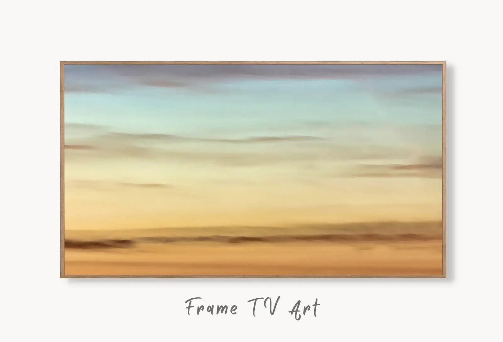 Samsung Frame TV Art, Evening Colors Abstract, Samsung Art TV, Digital Download for Samsung Frame, Digital Download, Frame TV Art displayed on Samsung Frame TV on a living room wall.
