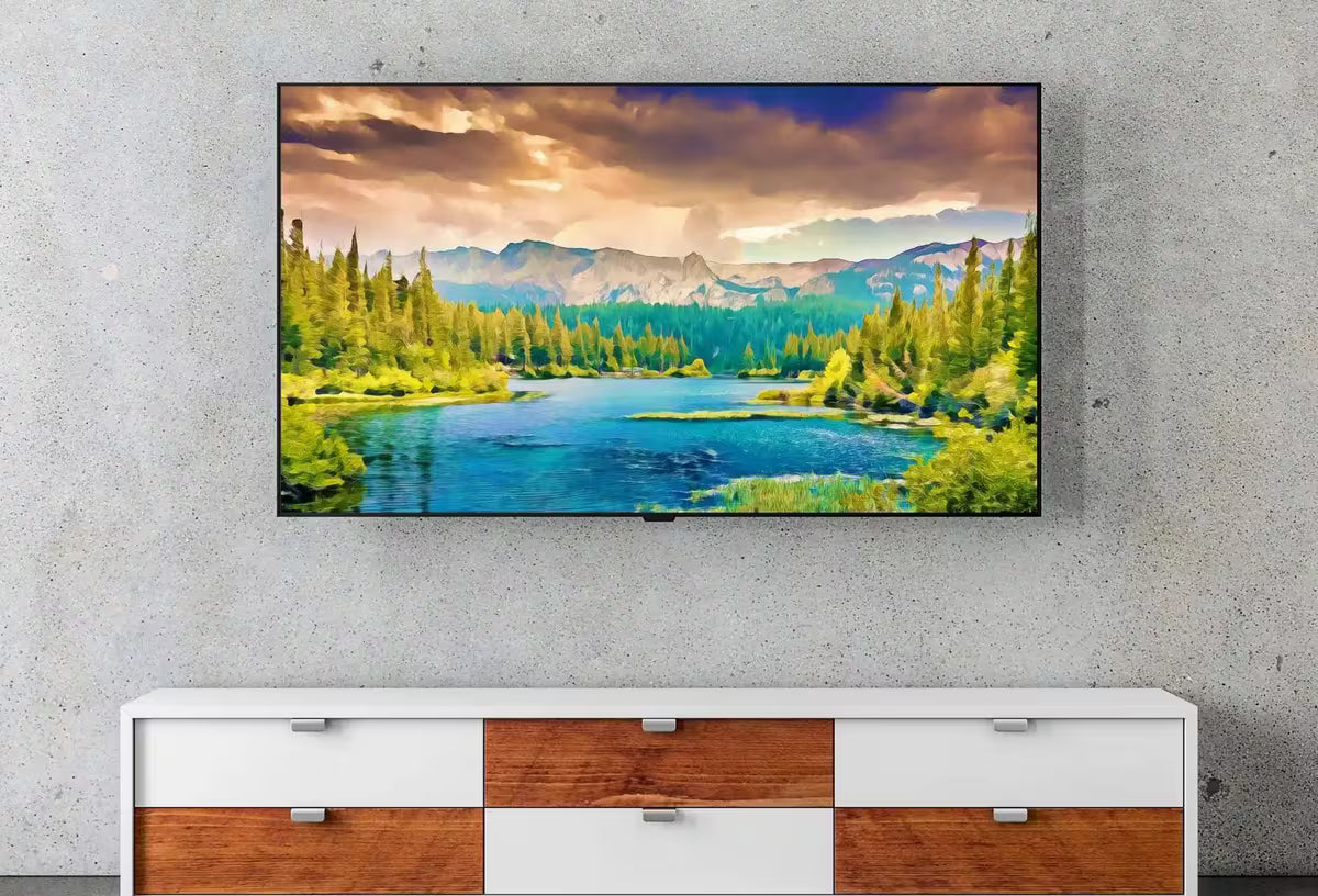 Samsung Frame TV Art Forest Landscape with a Lake, , Digital Art for Tv, Colorful Frame TV Art – Frame TV  Art