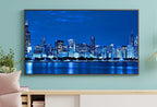 Detail view of artwork from Samsung Frame TV Art of Chicago Skyline At Night Digital Download, Digital Art for Tv, Colorful Frame TV Art. (variation 1)