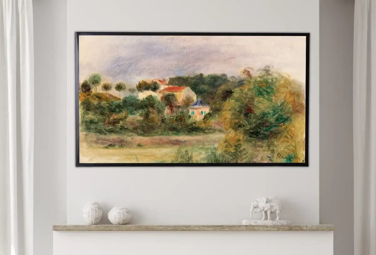 Samsung Frame TV Art | Vintage Farmhouse Wall Decor | Famous Renoir Painting | Country Field Art Print | Digital Prints | Oil Painting – Frame TV  Art