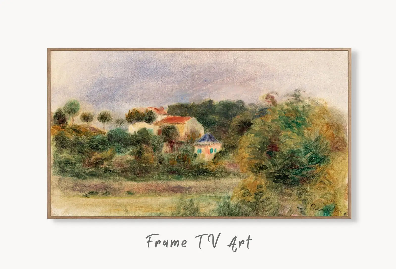 Samsung Frame TV Art displayed on Samsung Frame TV on a living room wall. (variation 3)