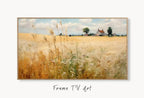 Samsung Frame TV Art | Wheat Field | Landscape Oil Painting | Vintage Country Landscape Art | Vintage Landscape | Digital Wall Art – Frame TV  Art