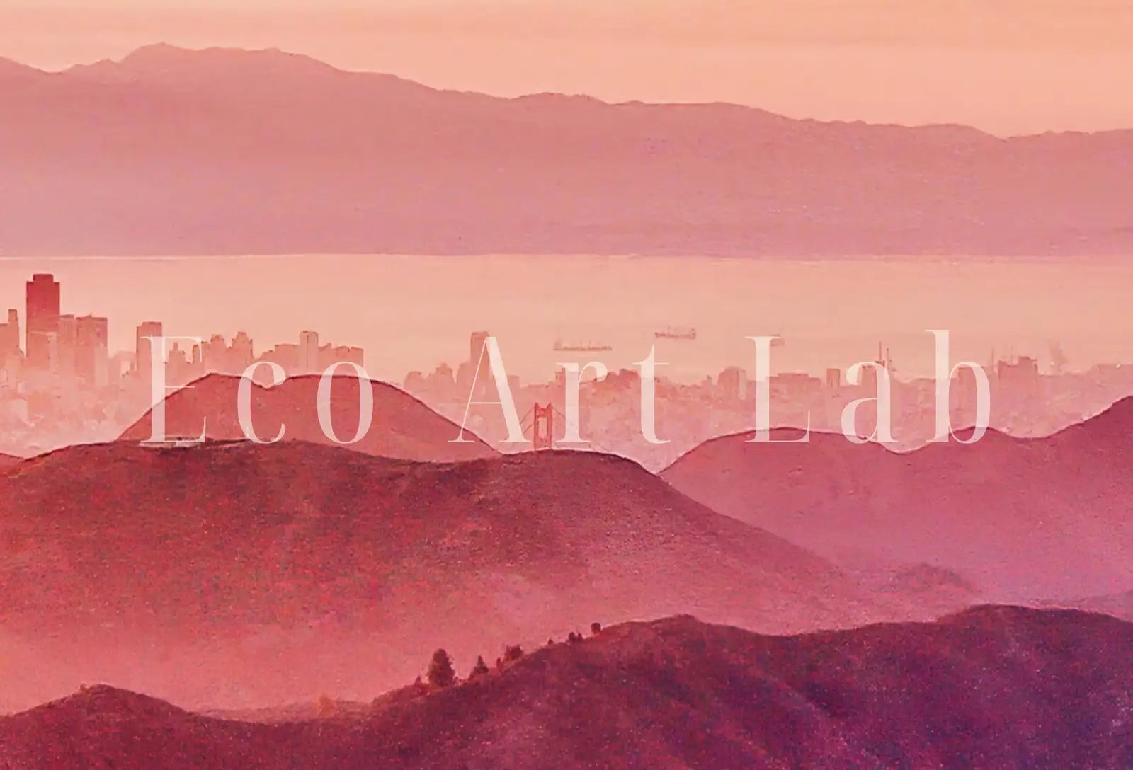 Second included artwork preview from San Francisco California Sunset Landscape Digital Painting. Colorful California Printable Art. Evening Mountains Landscape Wall Art. featuring various scenes.