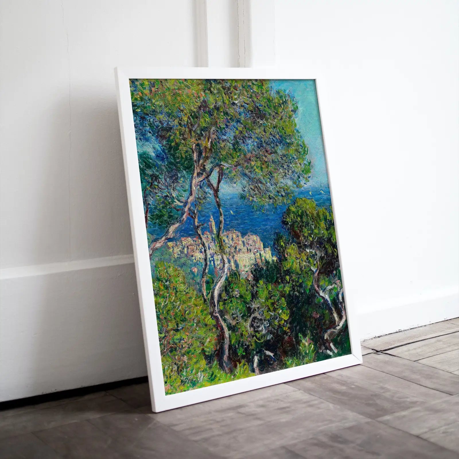 Vue de la mer et des arbres, peinture de Claude Monet. Art célèbre de Monet. Téléchargement instantané de décor vintage. Impression d’art de paysage de Monet. Décor vintage