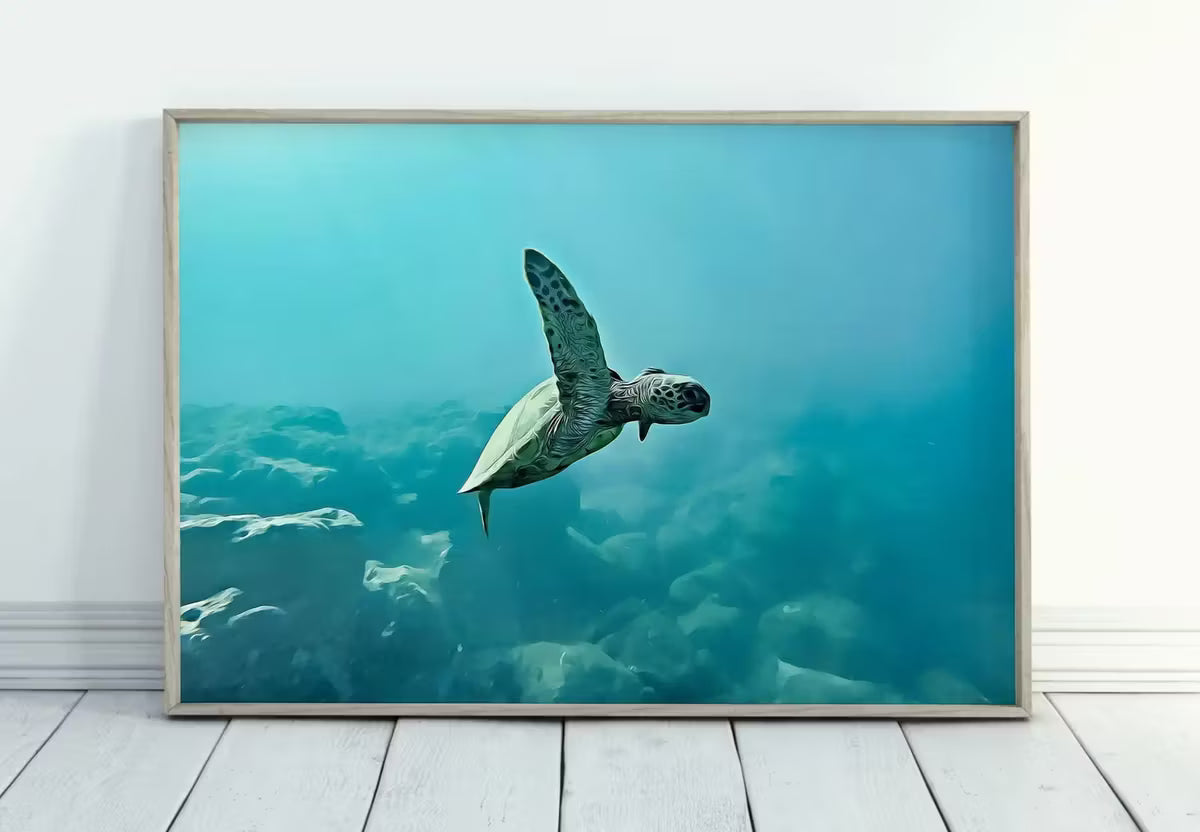 Sea Turtle Wall Art Ocean Wall Decor. Instant Download Printable Wall Art. Beach Coastal Wall Art. Nautical Wall Decor. Animal Art. – Printable Wall Art