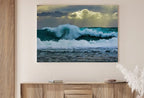 Detail view of artwork from Sea Waves Printable Wall Art. Ocean Wave Print Instant Download Ocean Wall Art. Coastal Wall Art Print Nautical Decor Ocean Digital Painting. (variation 1)