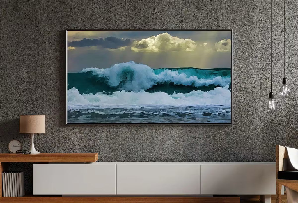 Sea Waves Samsung Frame TV Art. Ocean Wave Wall Art,  for Samsung Frame. Downloadable Samsung Art TV – Frame TV  Art