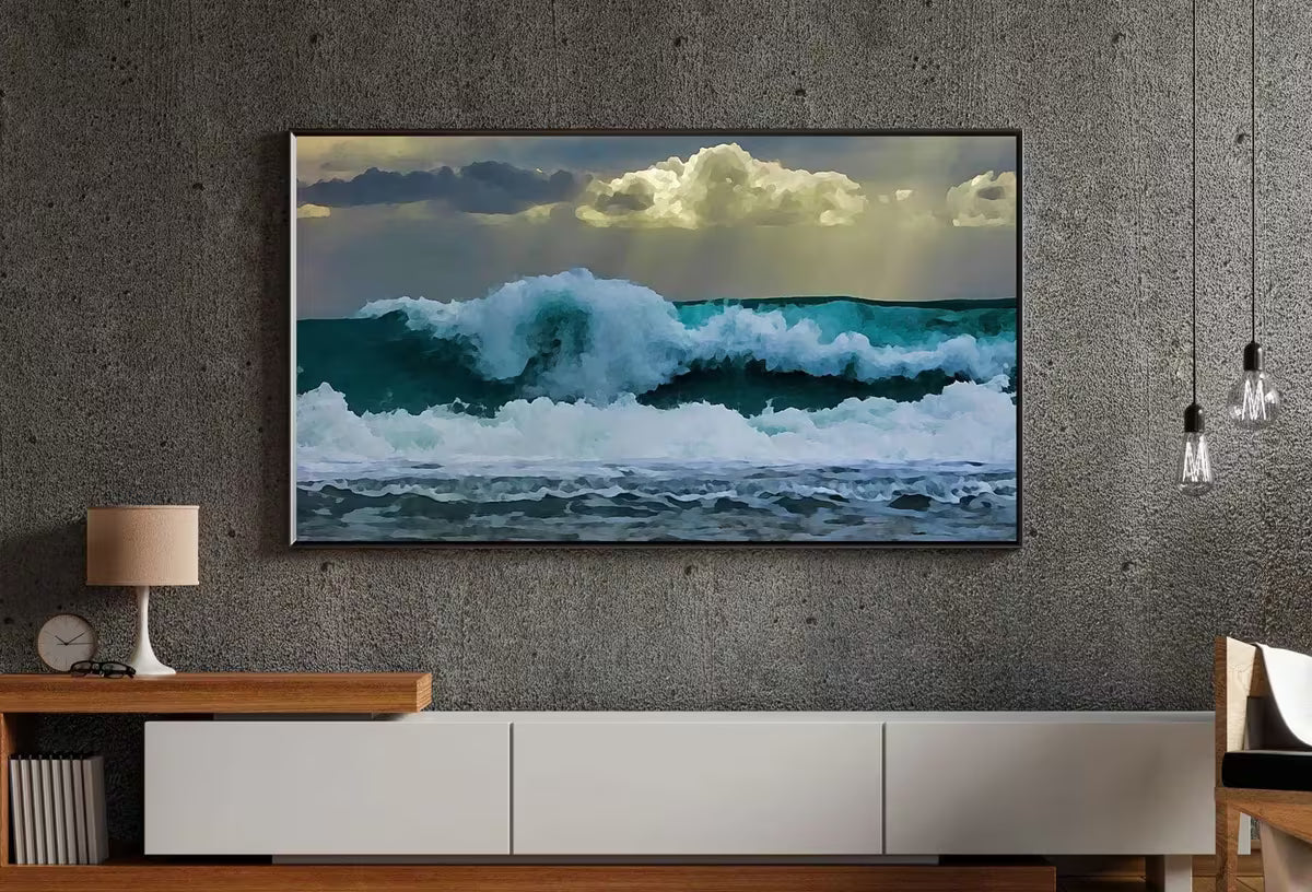 Sea Waves Samsung Frame TV Art. Ocean Wave Wall Art,  for Samsung Frame. Downloadable Samsung Art TV – Frame TV  Art