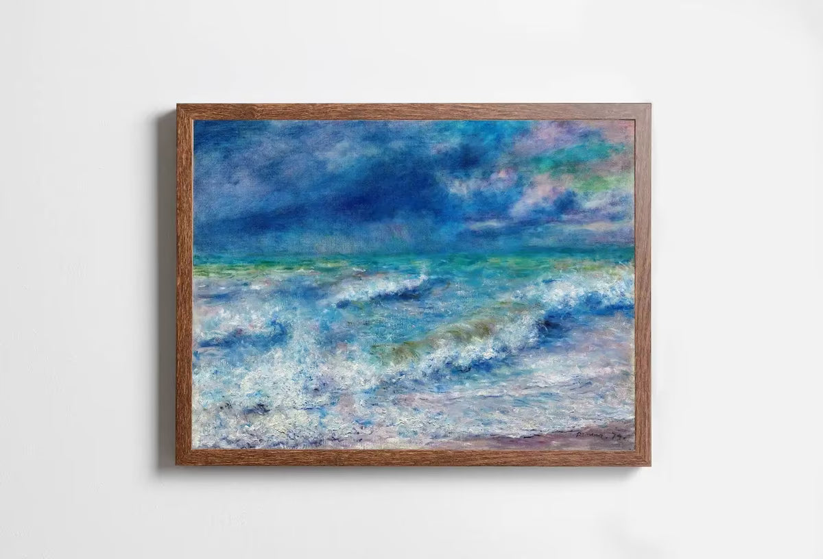 Seascape Vintage Renoir Print Painting. Printable Wall Art. Ocean Waves Instant Download Coastal Watercolor Wall Art. Nautical Decor Print – Printable Wall Art