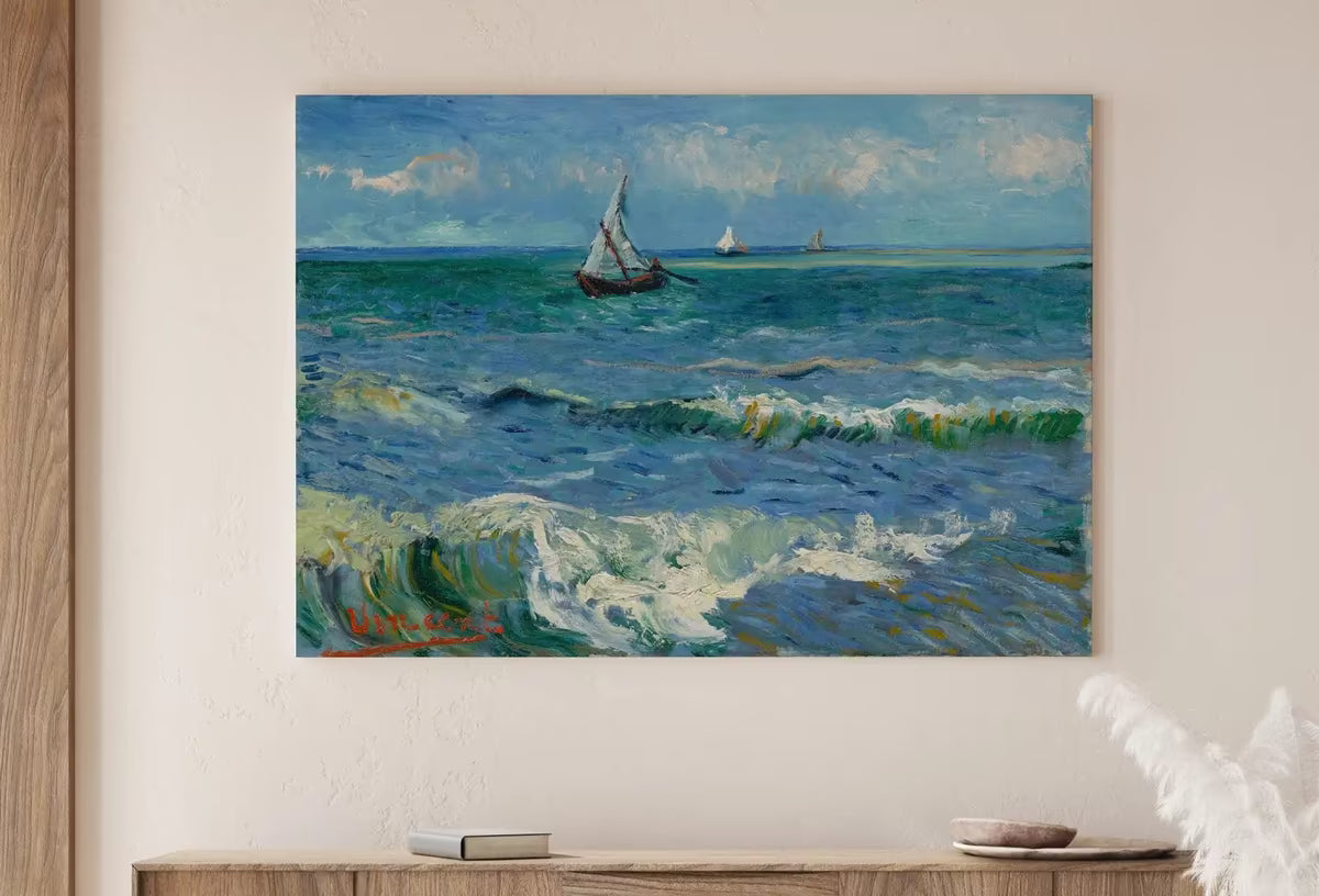 Seascape with Boats. Vincent van Gogh Printable Famous Art Print. Instant Download van Gogh Print. Vintage Nautical Painting. Fine Art Print – Printable Wall Art