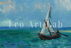 Seascape with Boats. Vincent van Gogh Printable Famous Art Print. Instant Download van Gogh Print. Vintage Nautical Painting. Fine Art Print – Printable Wall Art Digital Download – Digital Download