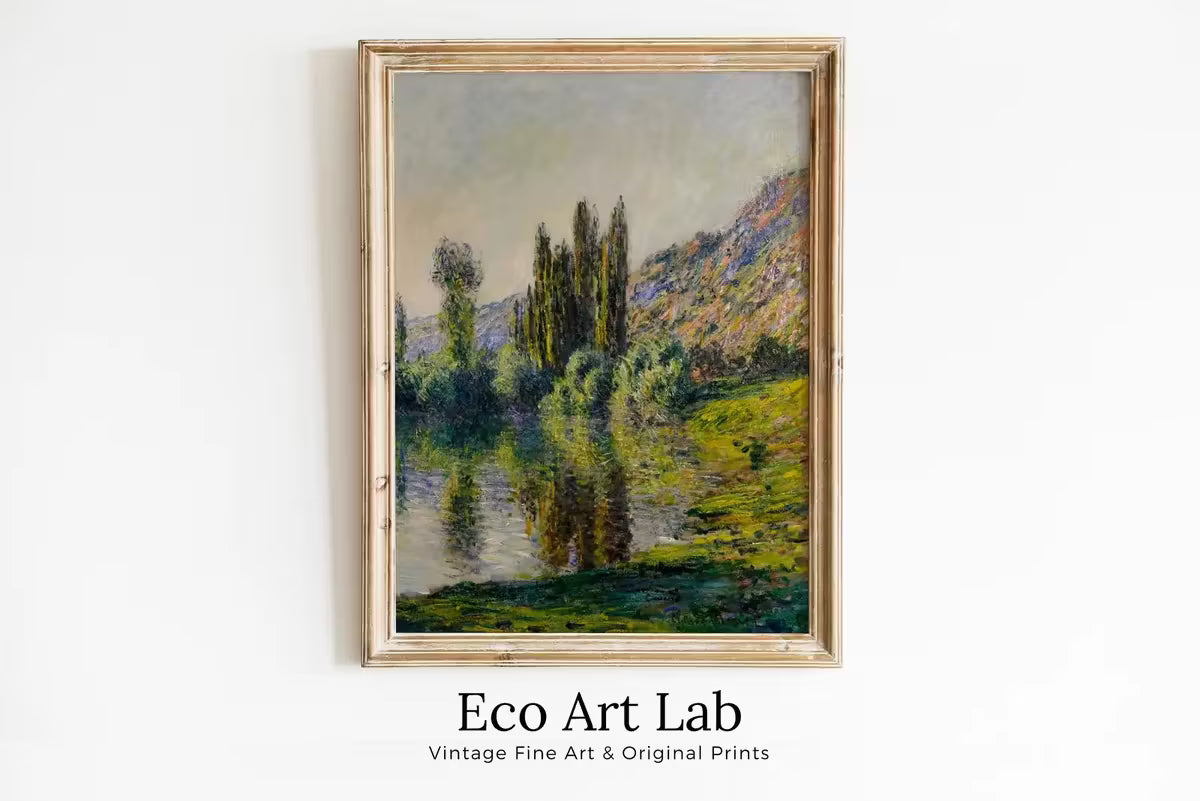 Seine à Vétheuil Claude Monet Painting Famous Monet Art. Instant Download Vintage Decor. Monet Landscape Printable Wall Art. Vintage Decor – Printable Wall Art