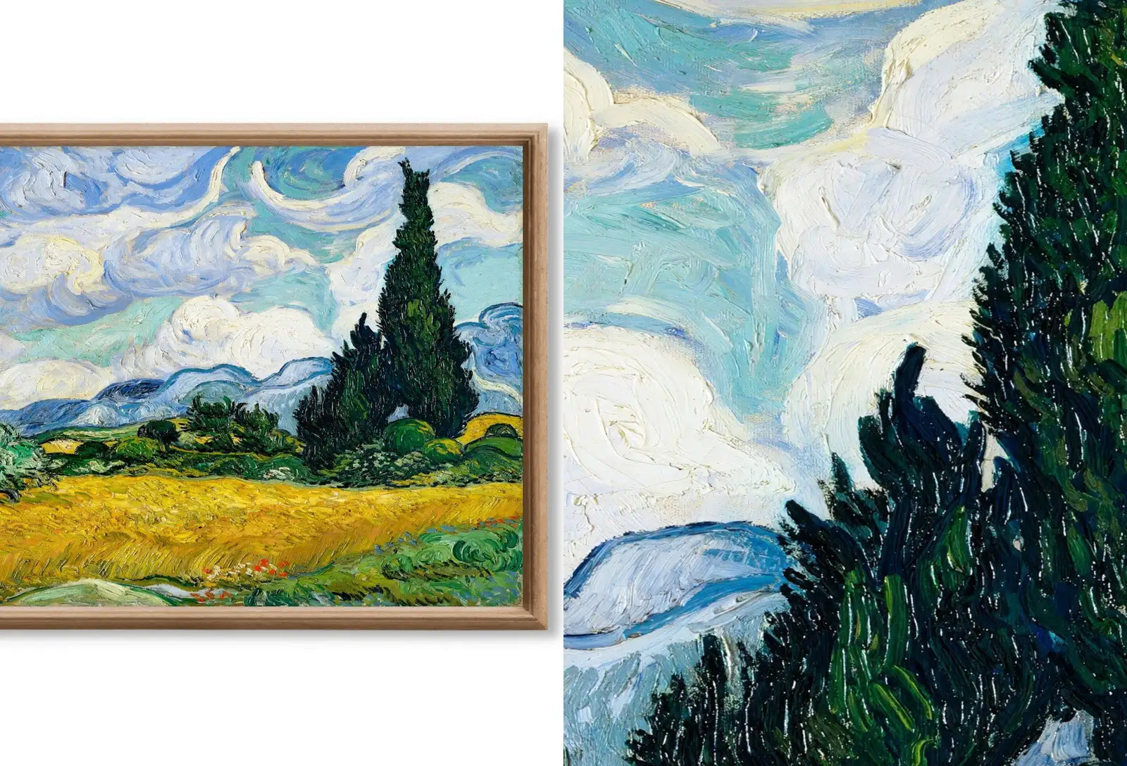 Detail view of artwork from Set of 10 Samsung Frame TV 4K Art. Famous Impressionist Paintings Collection. Van Gogh. Monet. Pissarro. Instant Download Frame TV Art Set.