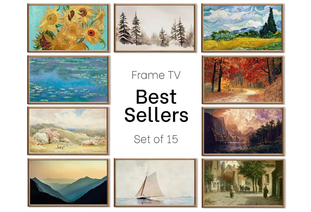 Set of 15 Samsung Frame TV 4K Art. Best Sellers Paintings & Digital Art Ultimate Collection. TV Art Set. Instant Download Frame TV Art – Frame TV Art Set