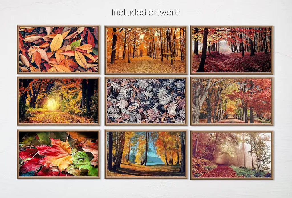 Set of 15 Samsung Frame TV 4K Art. Fall Wall Art Nature Digital Collection. Autumn Decor TV Art Set. Instant Download Frame TV Art. – Frame TV Art Set