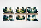 Second included artwork preview from Set of 15 Samsung Frame TV 4K Art. Forests Landscape Watercolor Paintings. Nature Collection TV Art Set. Instant Download Frame TV Art featuring various scenes.