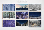 Included artwork preview showing first selection of artworks from Set of 15 Samsung Frame TV 4K Art. Winter Wall Art Nature Digital Collection. Winter Snow Decor TV Art Set. Instant Download Frame TV Art..