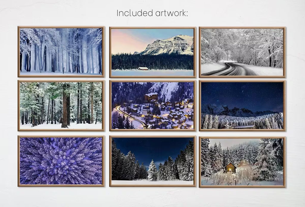 Set of 15 Samsung Frame TV 4K Art. Winter Wall Art Nature Digital Collection. Winter Snow Decor TV Art Set. Instant Download Frame TV Art. – Frame TV Art Set