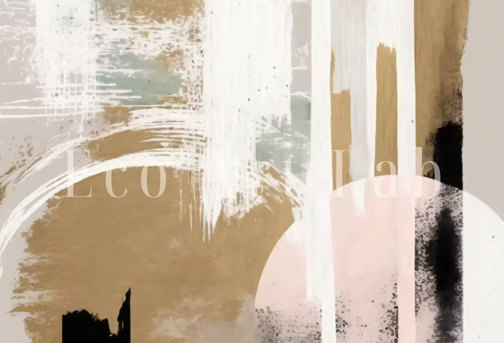 Set of 2 Modern Neutral Abstract Printable Wall Art. Black and Beige Minimalist Abstract Prints. Neutral Gallery Wall, Japandi Wall Decor – Printable Wall Art Set