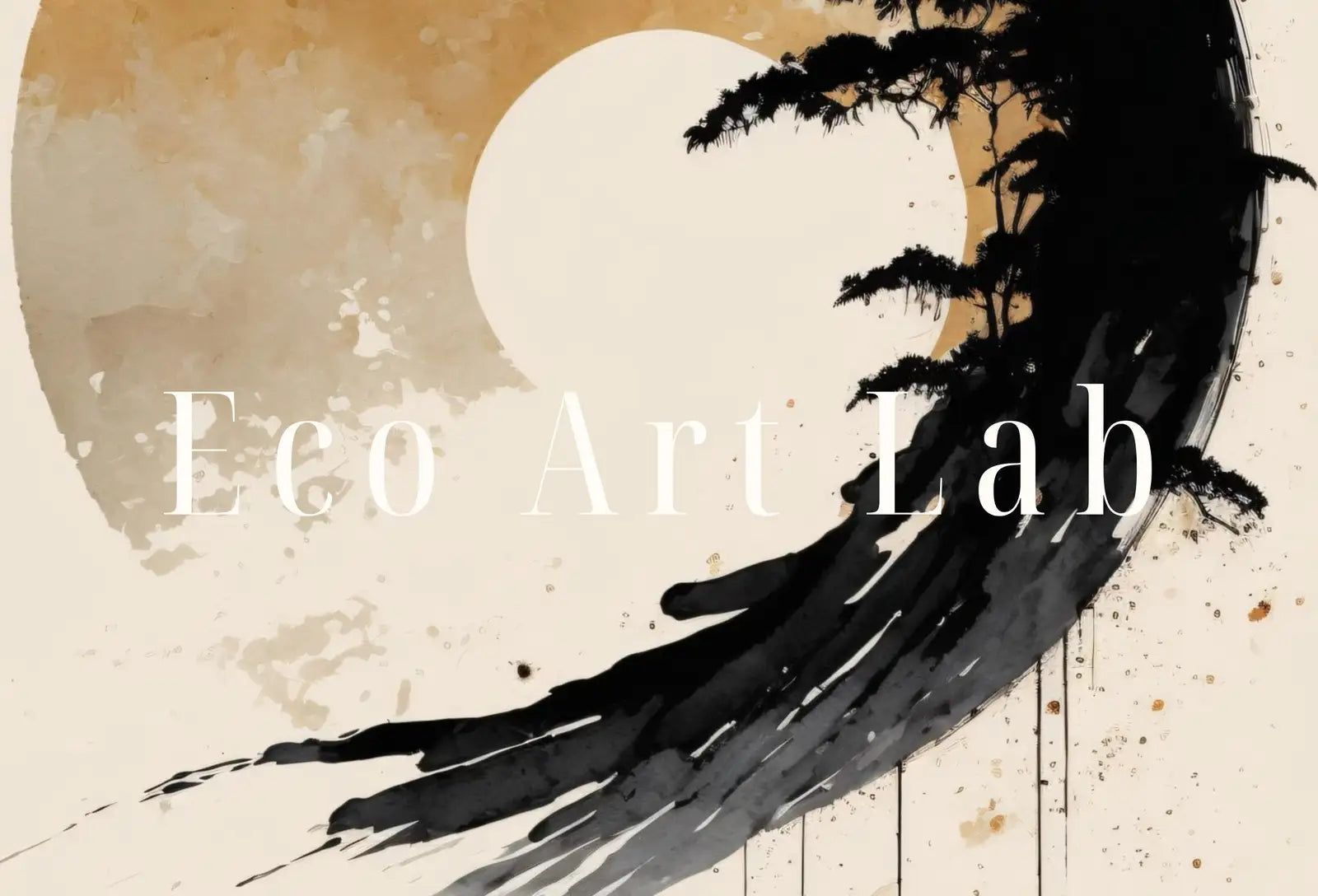 Ensemble de 2 tableaux abstraits modernes et neutres. Impressions abstraites wabi sabi en noir et beige, galerie murale minimaliste Zen, art mural Japandi