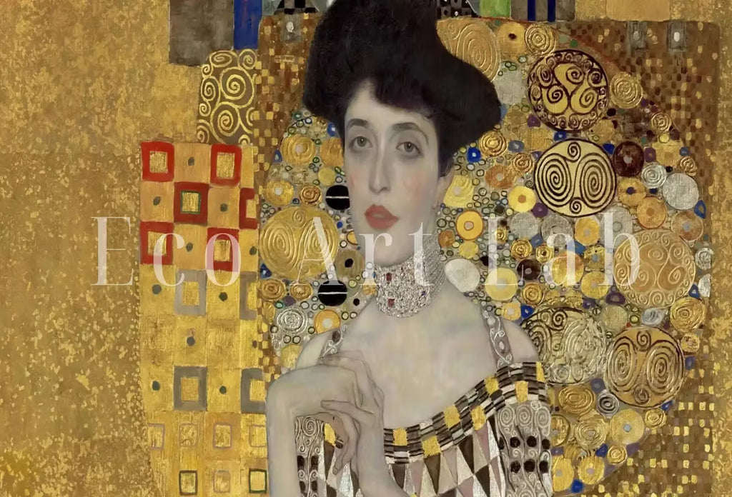 Set of 2 Prints Gustav Klimt Famous Portraits of Adele. Instant Download. Woman Paintings Gustav Klimt Prints. 2 Piece Vintage Fine Art – Printable Wall Art Set