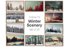 Set of 25 Samsung Frame TV 4K Art. Christmas & Winter Landscapes Digital Art Collection. Holiday Decor Art Set Instant Download Frame TV Art – Frame TV Art Set