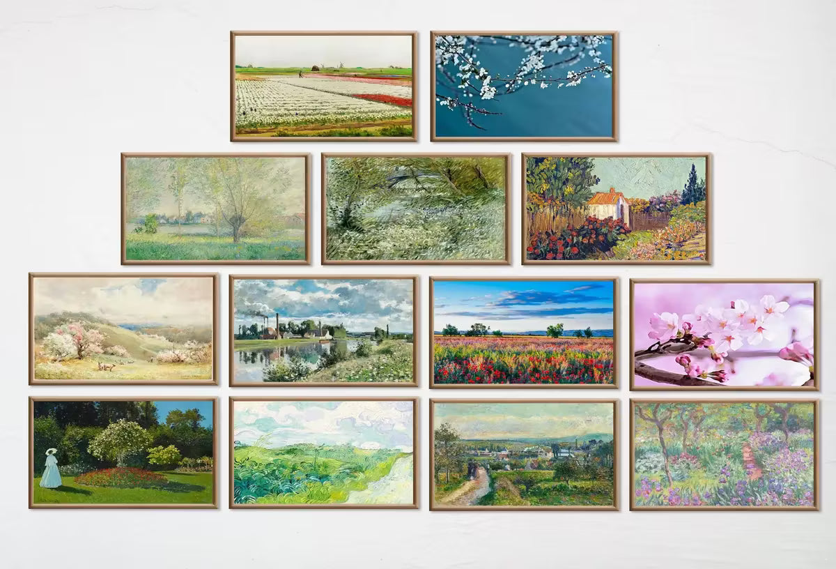 Set of 25 Samsung Frame TV 4K Art. Spring Wall Art Nature Digital Collection. Vintage Spring Decor TV Art Set. Instant Download Frame TV Art – Frame TV Art Set