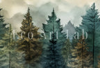 Second included artwork preview from Set of 3 Prints. Mountain Wall Art. Gallery Wall Set. Watercolor Mountain Prints. 3 Piece Wall Art. Landscape Print Set. Modern Home Decor featuring various scenes.