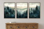 Framed view of Set of 3 Prints. Watercolor Mountain Prints. Landscape Print Set. Mountain Wall Art. Gallery Wall Set. 3 Piece Wall Art. Modern Home Decor – printable wall art digital download.