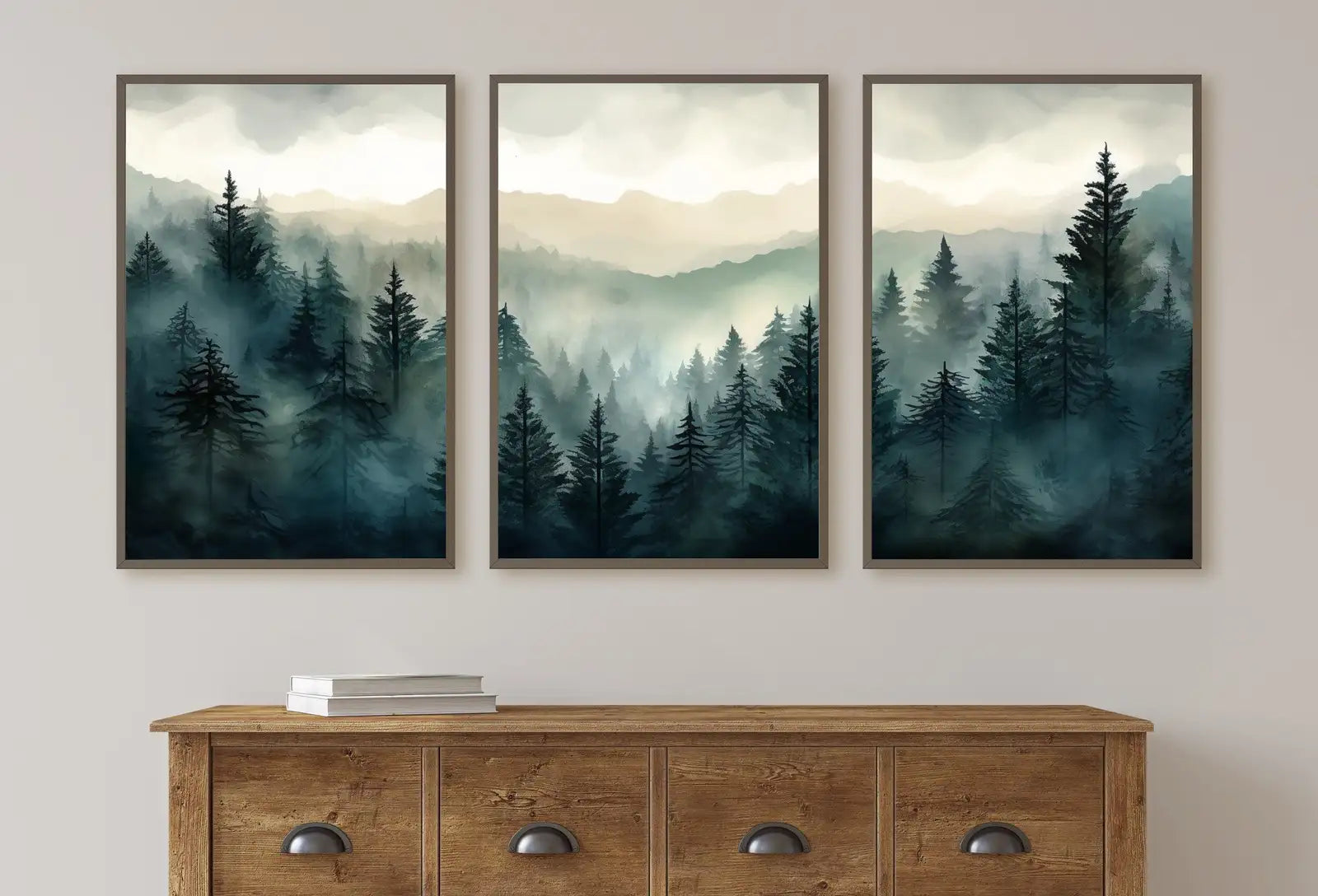 Set of 3 Prints. Watercolor Mountain Prints. Landscape Print Set. Mountain Wall Art. Gallery Wall Set. 3 Piece Wall Art. Modern Home Decor – Printable Wall Art Set (Digital Download)