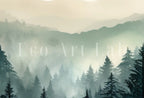 Second included artwork preview from Set of 3 Prints. Watercolor Mountain Prints. Landscape Print Set. Mountain Wall Art. Gallery Wall Set. 3 Piece Wall Art. Modern Home Decor featuring various scenes.