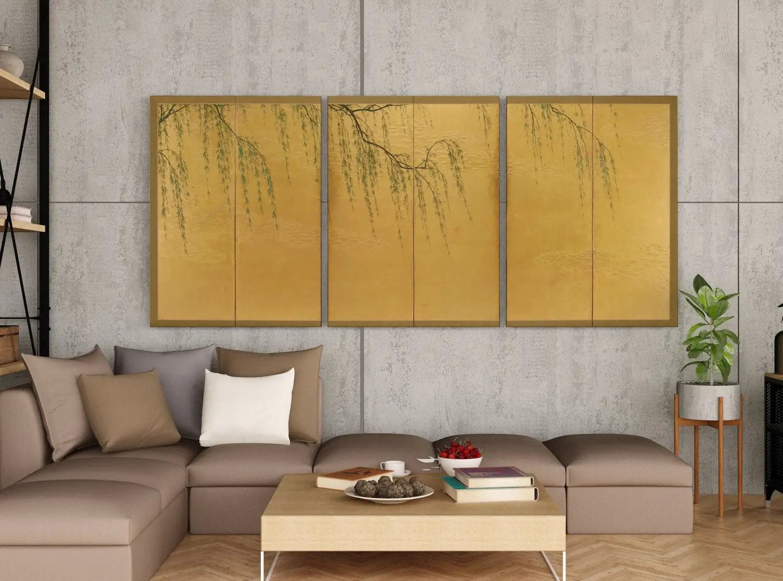 Set of 3 Prints. Willow Branches. 3 Piece Wall Art. Botanical Japanese Print Set. Vintage Wall Art. Gallery Wall Set. Minimalist Home Decor – Printable Wall Art Set (Digital Download)