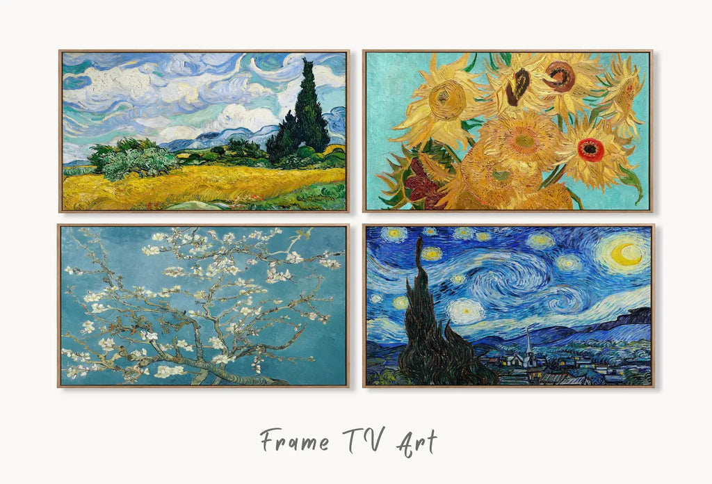 Set of 4 Samsung Frame TV 4K Art. Van Gogh Famous Paintings Collection. Vincent Van Gogh Art Set. Instant Download Vintage Frame TV Art. #1 – Frame TV Art Set (Digital Download) – Digital Download