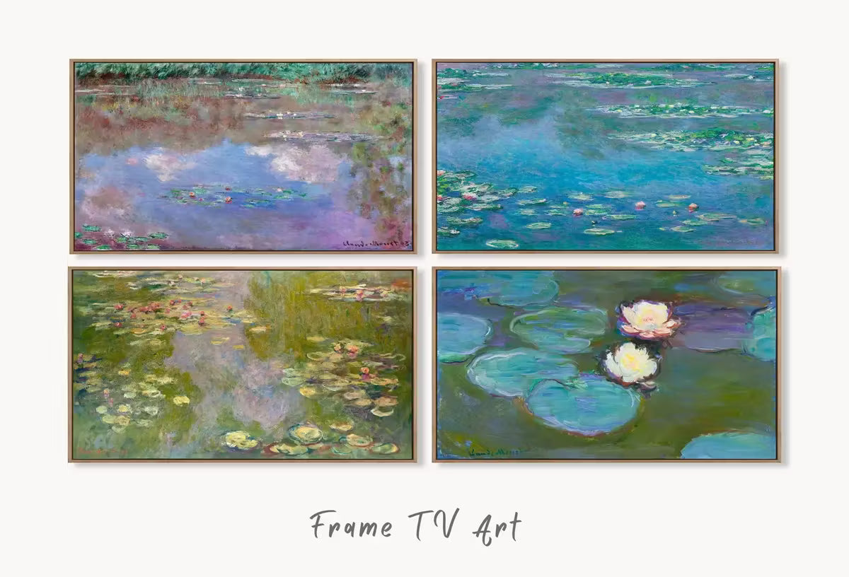 Set of 4 Samsung Frame TV Art 4K. Claude Monet Famous Paintings Collection. Water Lilies Monet Art Set. Instant Download. Frame TV Art #2 – Frame TV Art Set