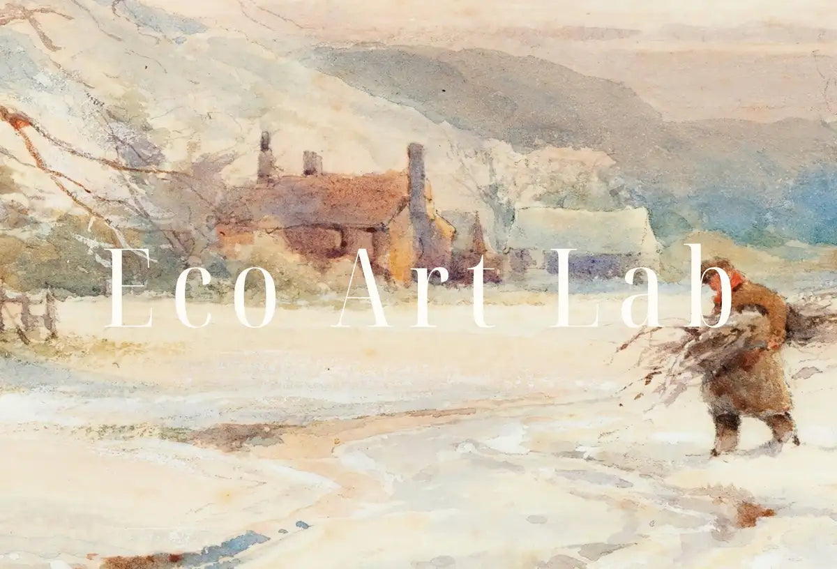 Second included artwork preview from Set of 4 - Samsung Frame TV Art 4K Vintage Seasons Landscape Paintings. Instant Download Colorful Art for the Frame TV. Landscape Art for TV featuring various scenes.