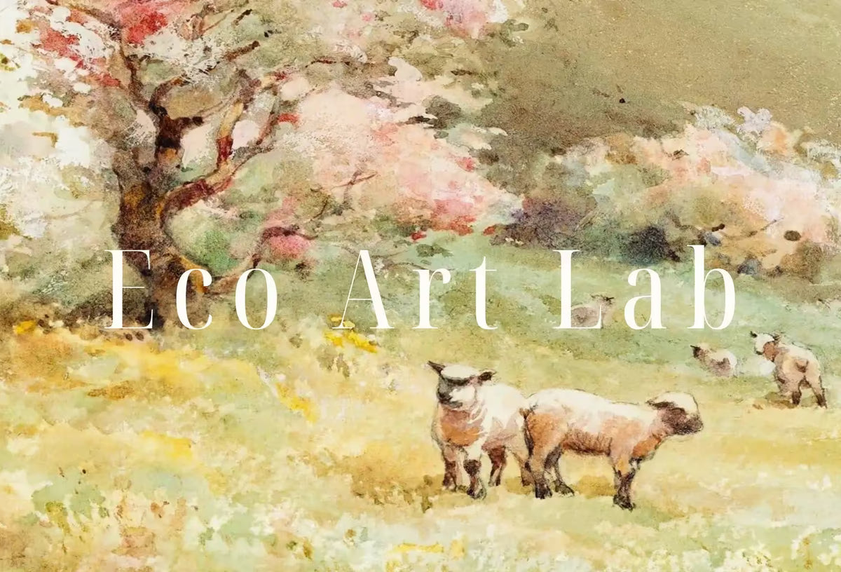 Set of 4 - Samsung Frame TV Art 4K Vintage Seasons Landscape Paintings. Instant Download Colorful Art for the Frame TV. Landscape Art for TV – Frame TV Art Set