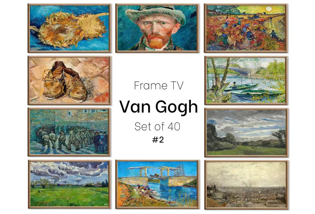 Set of 40 Samsung Frame TV 4K Art #2. Ultimate Van Gogh Famous Paintings Collection. Vincent Van Gogh Art Set. Instant Download Frame TV Art – Frame TV Art Set