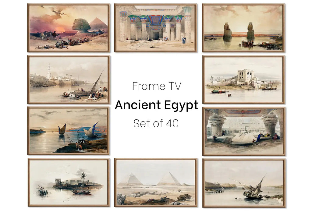 Set of 40 Samsung Frame TV 4K Art. Ancient Egyptian Famous Paintings Collection. Vintage Egyptian Art Set. Instant Download Frame TV Art – Frame TV Art Set (Digital Download) – Digital Download