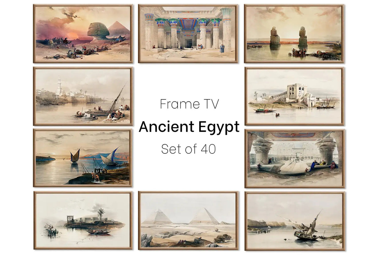 Set of 40 Samsung Frame TV 4K Art. Ancient Egyptian Famous Paintings Collection. Vintage Egyptian Art Set. Instant Download Frame TV Art – Frame TV Art Set (Digital Download) – Digital Download