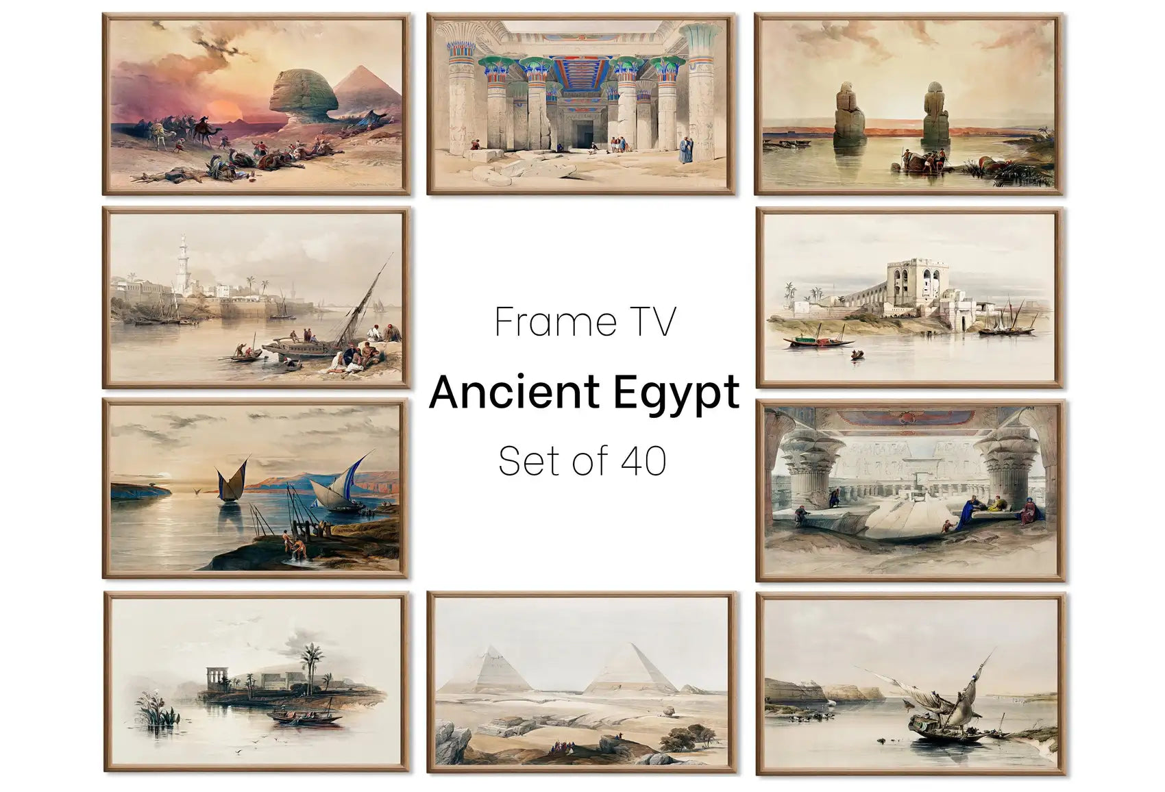 Set of 40 Samsung Frame TV 4K Art. Ancient Egyptian Famous Paintings Collection. Vintage Egyptian Art Set. Instant Download Frame TV Art – Frame TV Art Set (Digital Download) – Digital Download