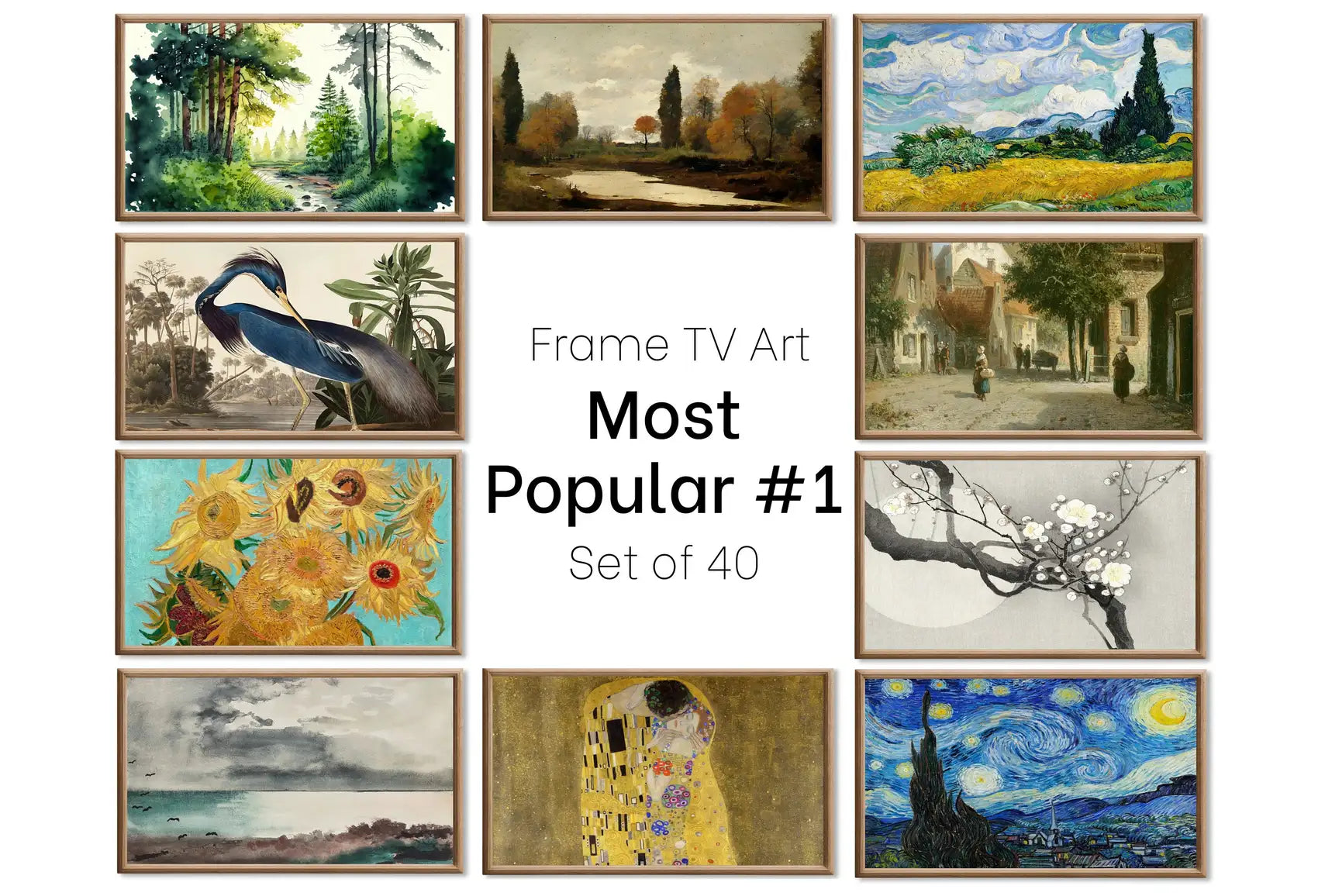 Set of 40 Samsung Frame TV 4K Art. Most Popular Paintings & Digital Art Ultimate Collection #1. TV Art Set. Instant Download Frame TV Art – Frame TV Art Set (Digital Download)