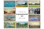 Set of 40 Samsung Frame TV 4K Art. Ultimate Impressionist Famous Paintings Collection. Van Gogh Monet Art Set. Instant Download Frame TV Art – Frame TV Art Set