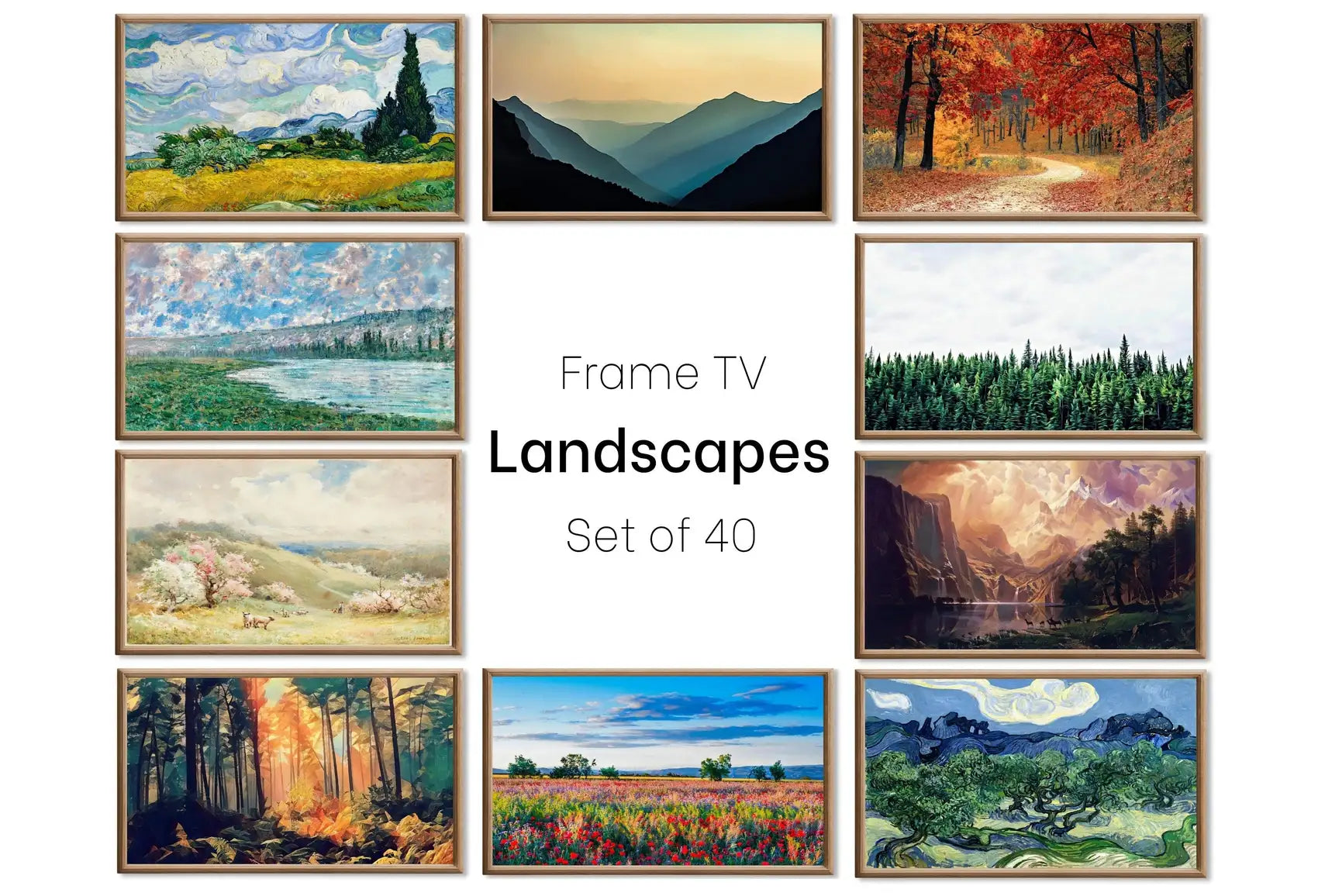 Set of 40 Samsung Frame TV 4K Art. Ultimate Landscapes Paintings & Digital Art Collection. Nature TV Art Set. Instant Download Frame TV Art – Frame TV Art Set (Digital Download)