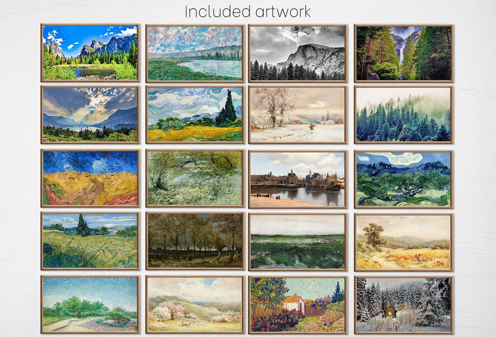 Ensemble de 40 œuvres d’art pour Frame TV 4K. Collection ultime de peintures de paysages et d’art numérique. Ensemble d’art pour TV Nature. Téléchargement instantané d’art pour Frame TV.