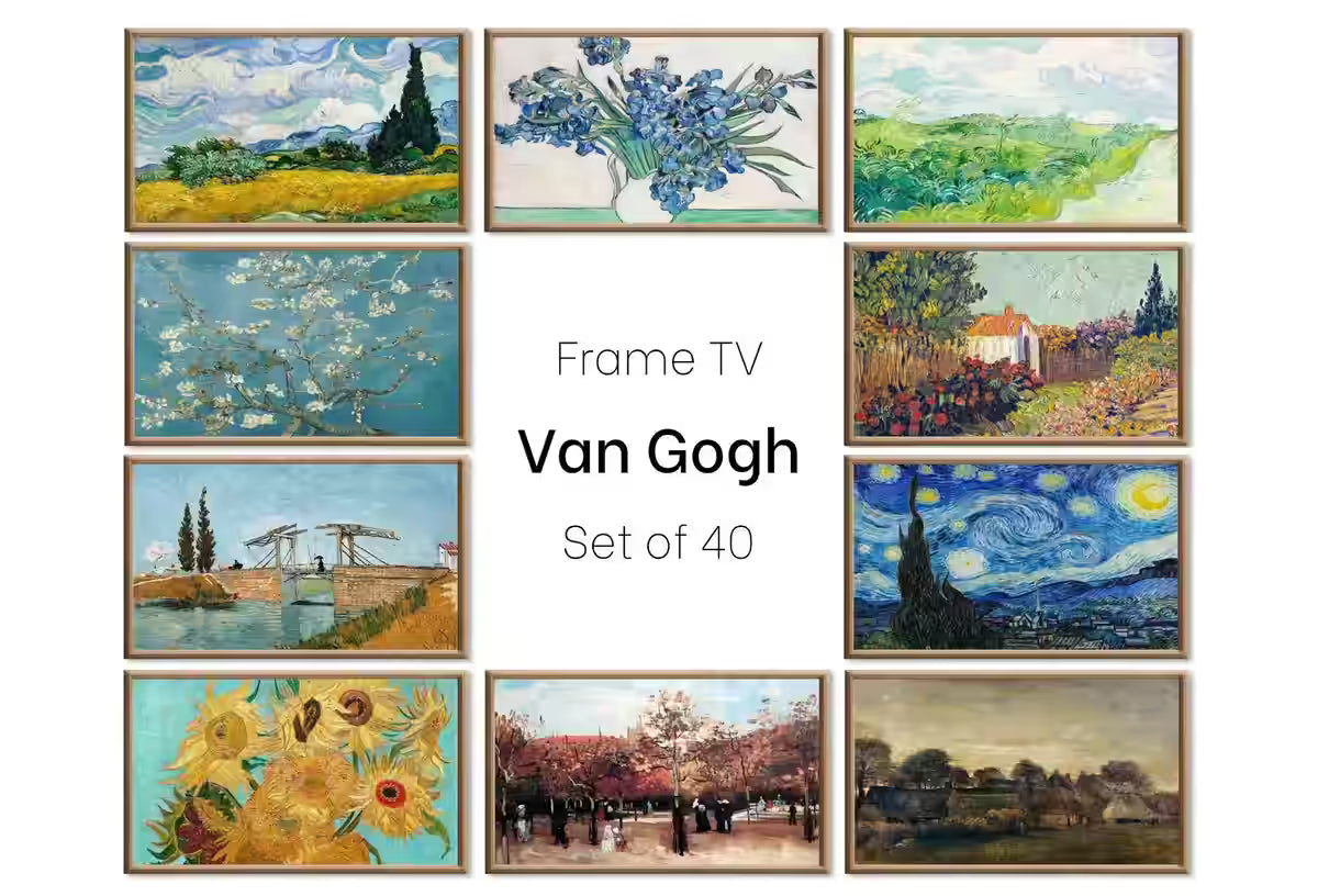 Set of 40 Samsung Frame TV 4K Art. Ultimate Van Gogh Famous Paintings Collection. Vincent Van Gogh Art Set. Instant Download Frame TV Art – Frame TV Art Set