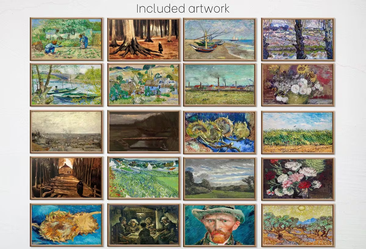 Set of 80 Samsung Frame TV 4K Art. Van Gogh Famous Paintings Mega Collection. Vincent Van Gogh Art Set. Instant Download Frame TV Art Pack – Frame TV Art Set