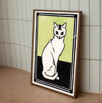 Sitting Cat Vintage Art Nouveau Print Wall Art. Instant Download Cat Painting Retro Julie De Graag Printable Wall Art. Art Nouveau Poster – Printable Wall Art