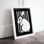 Sitting Rabbit Vintage Art Nouveau Print Wall Art. Instant Download Rabbit Painting Julie De Graag Printable Wall Art, Art Nouveau Poster – Printable Wall Art
