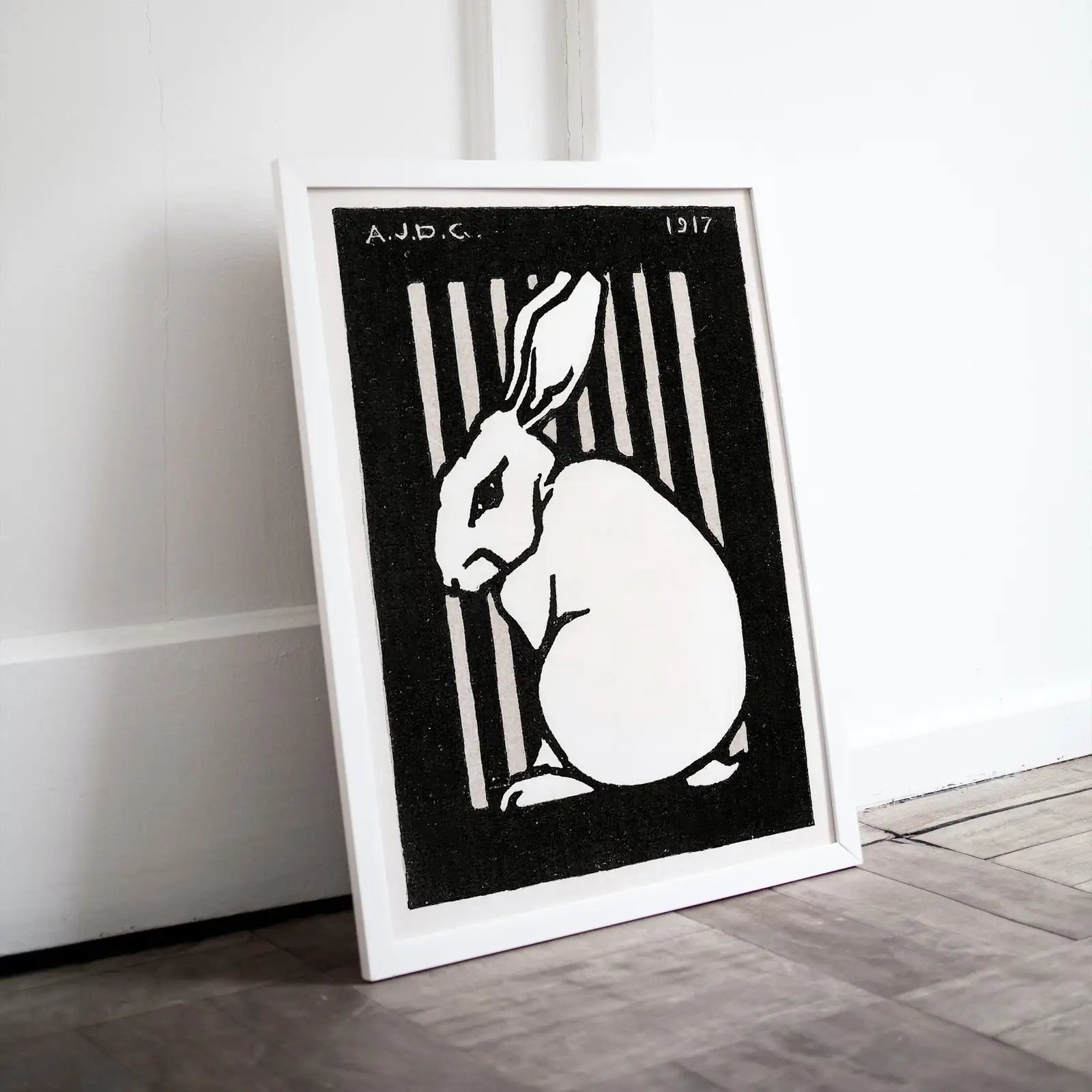 Included artwork preview showing first selection of artworks from Sitting Rabbit Vintage Art Nouveau Print Wall Art. Instant Download Rabbit Painting Julie De Graag Printable Wall Art, Art Nouveau Poster.